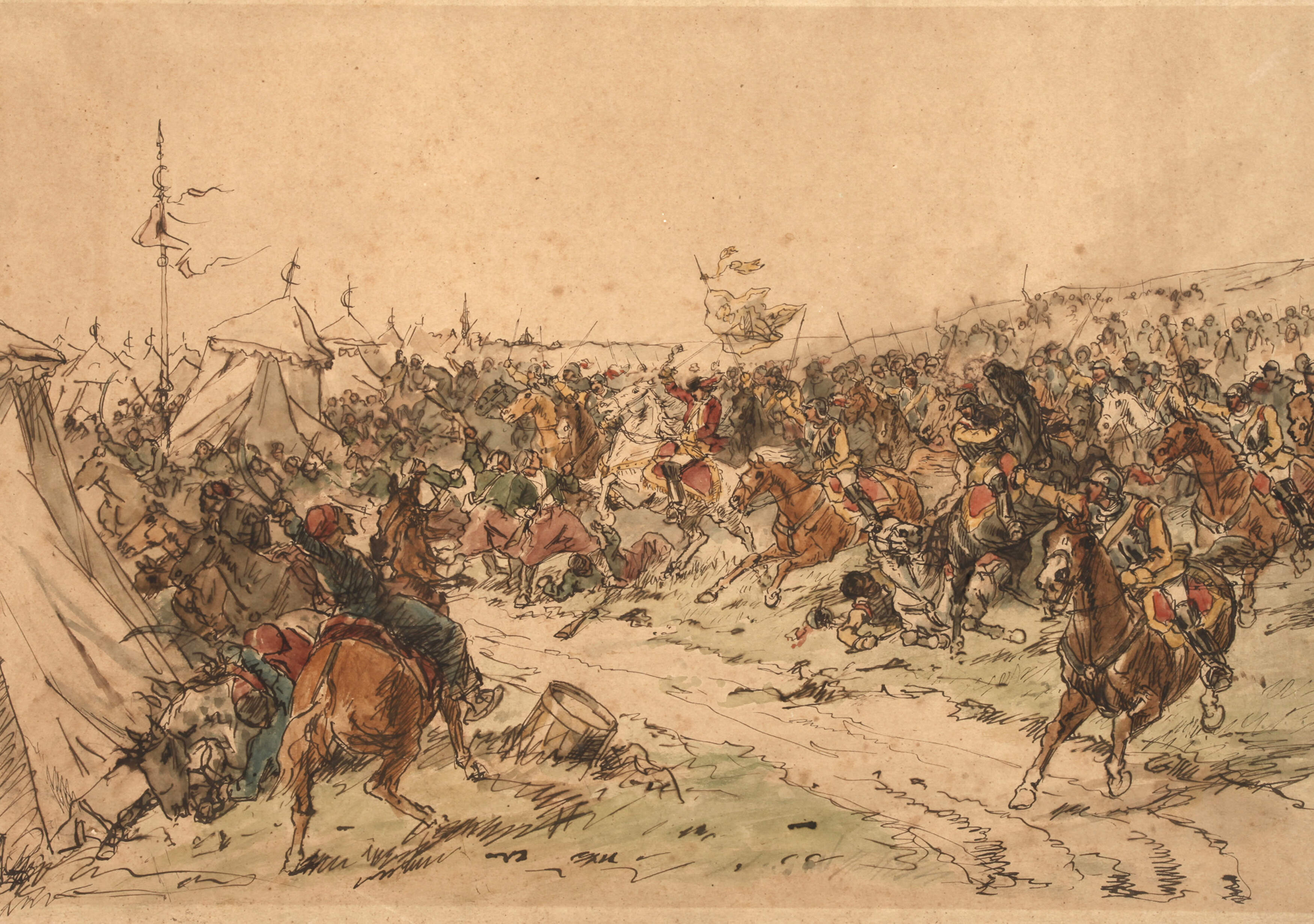 Feodor Dietz. attr., Schlacht gegen die Osmanen