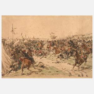 Feodor Dietz. attr., Schlacht gegen die Osmanen