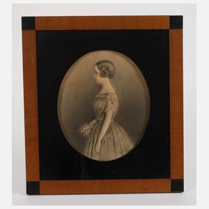 Julius Geissler, attr., Junge Dame im Profil