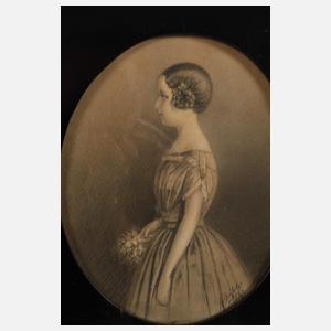 Julius Geissler, attr., Junge Dame im Profil