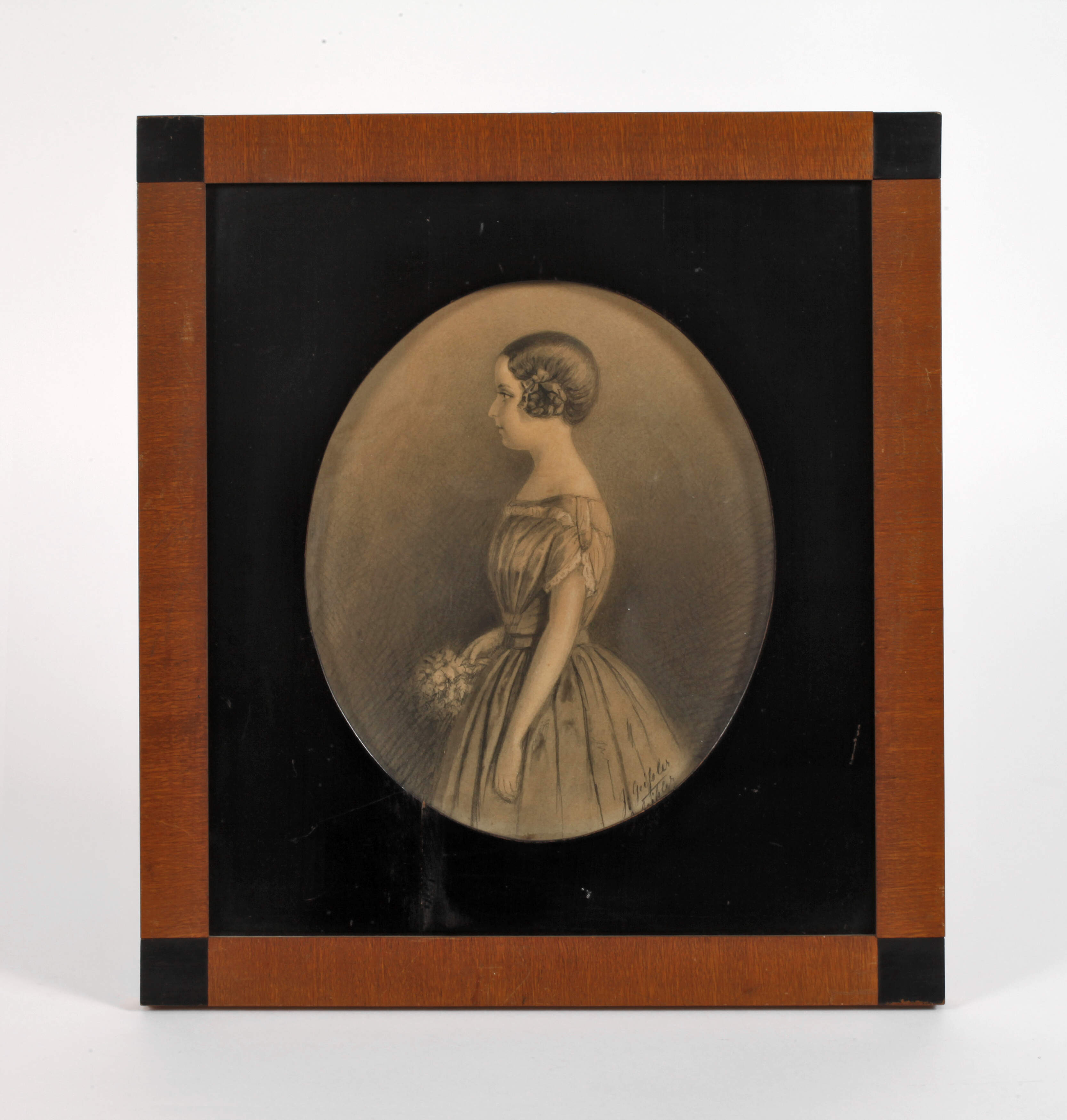 Julius Geissler, attr., Junge Dame im Profil