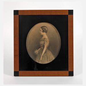 Julius Geissler, attr., Junge Dame im Profil