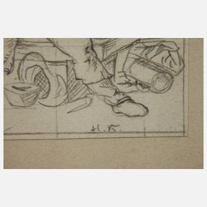 Hugo Kauffmann, attr., "Fröhliche Zecher"