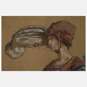 Edeldame im Renaissancekostüm