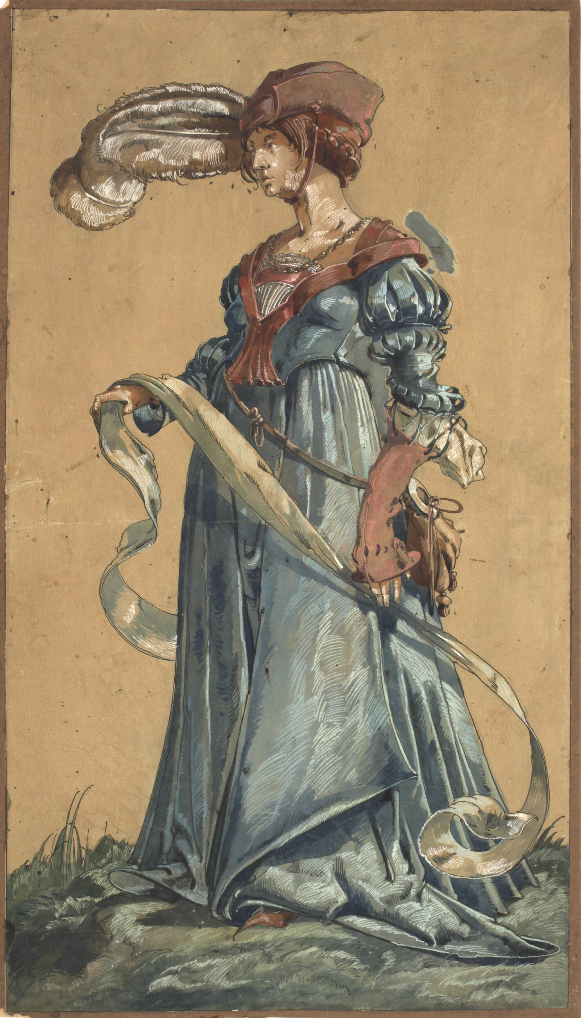 Edeldame im Renaissancekostüm