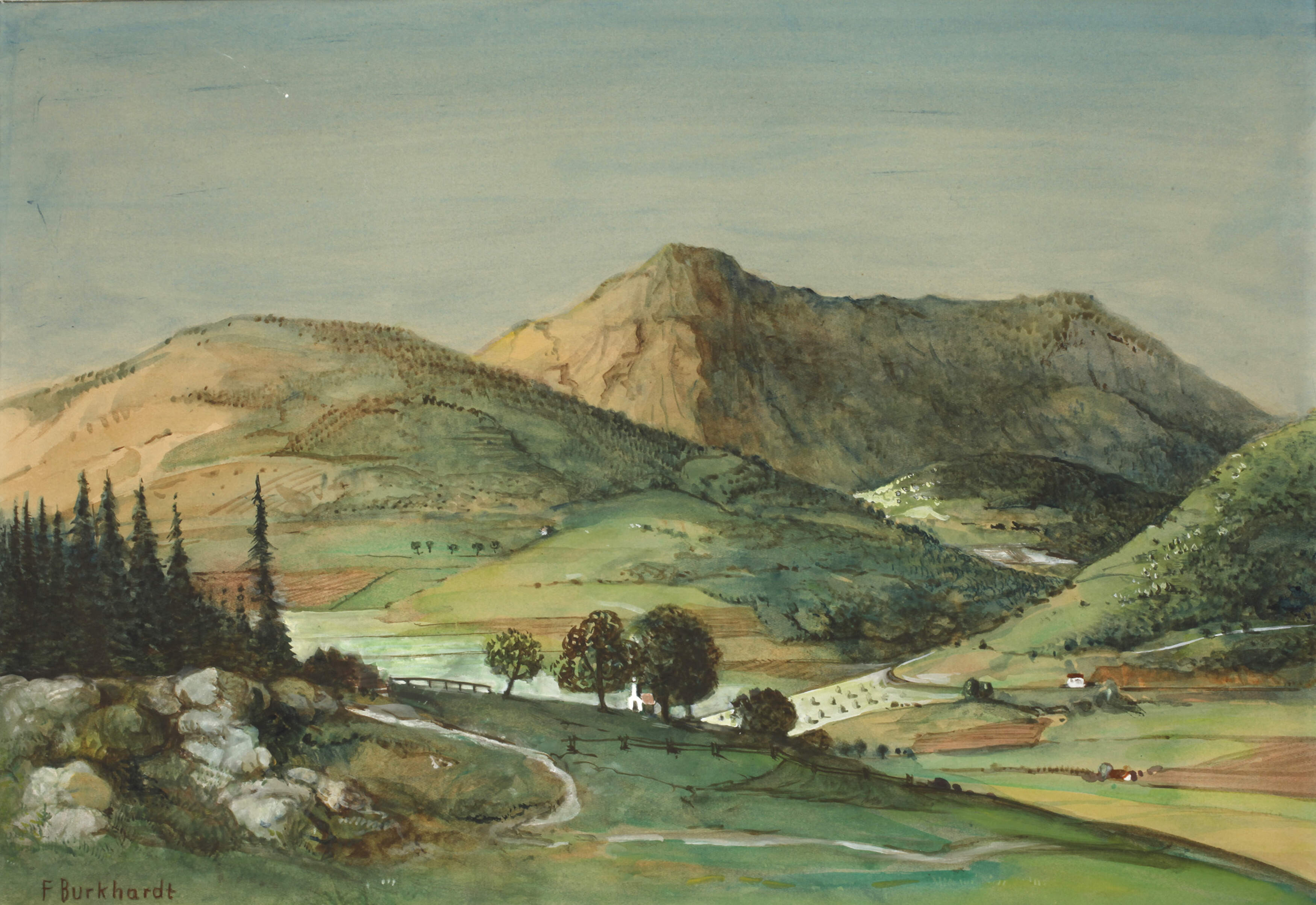 Fritz Burkhardt, Berglandschaft
