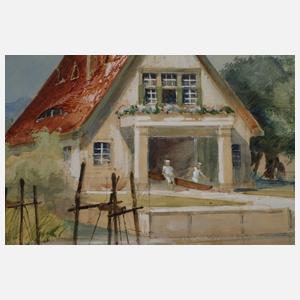 Willi Eplinius, Bootshaus an der Havel