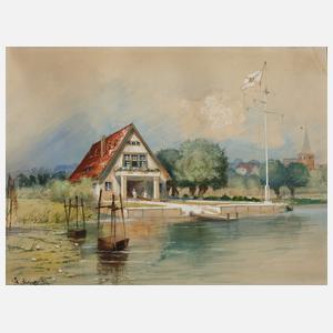 Willi Eplinius, Bootshaus an der Havel