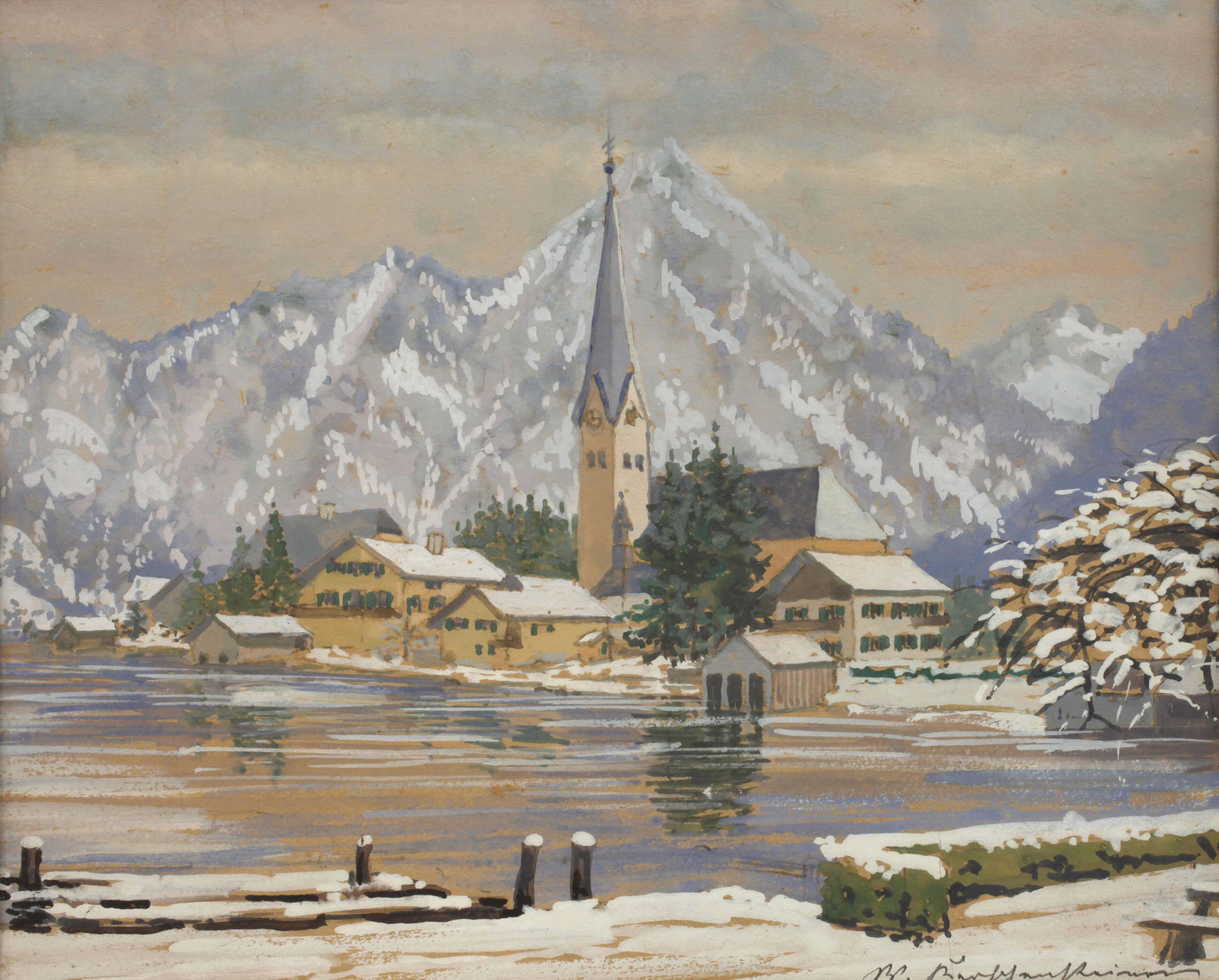 Walther Kerschensteiner, Rottach-Egern im Winter