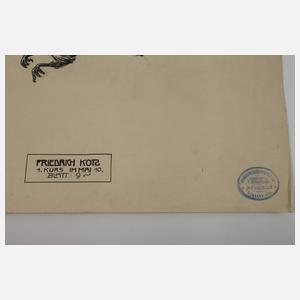 Friedrich Kotz, Paar Studienblätter