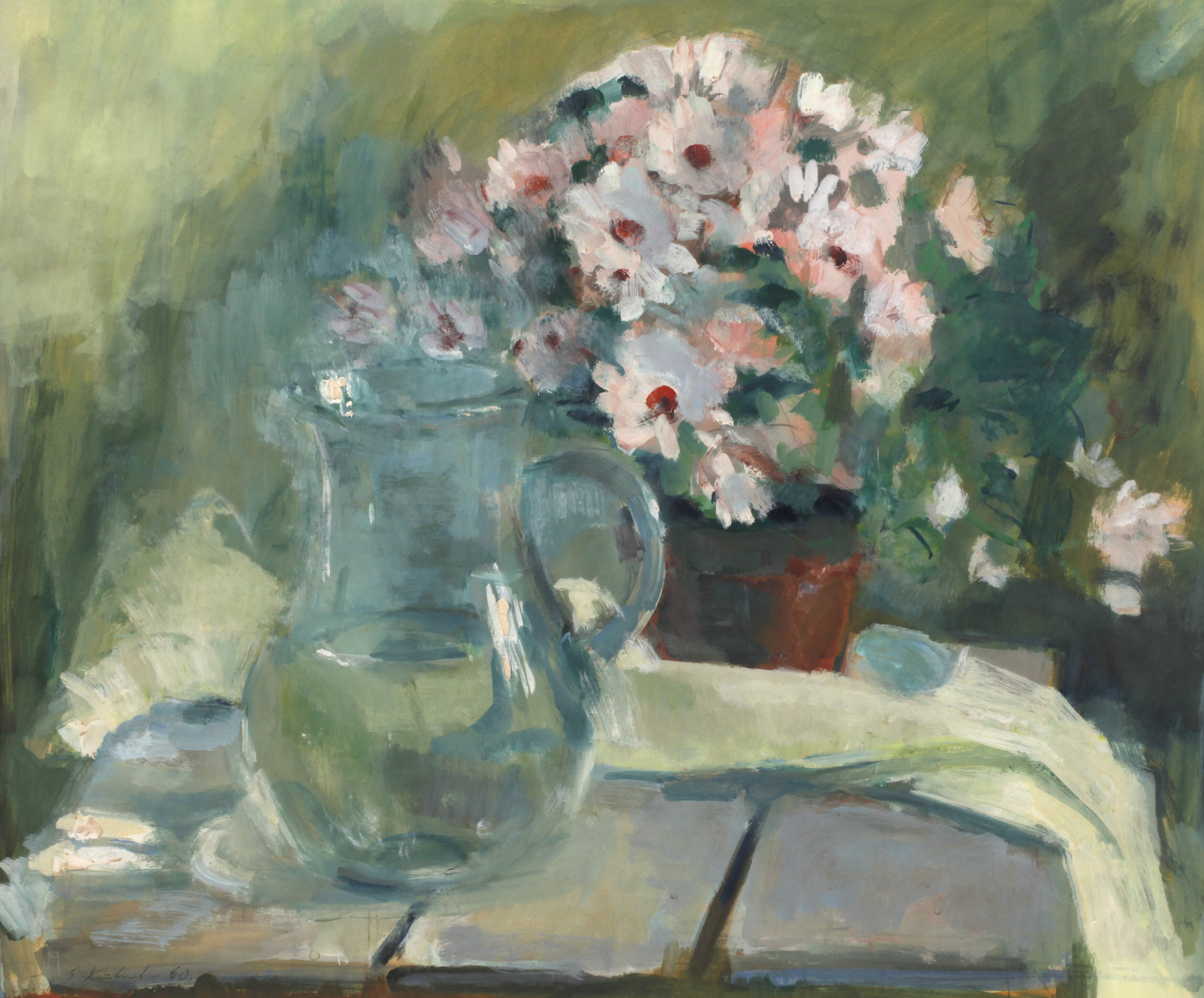 Siegfried Kühnel, Stillleben mit Glaskrug