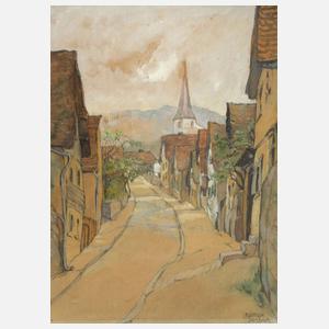 L. Kumda, Dorfstraße in Alsbach an der Bergstraße