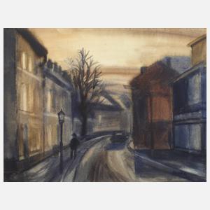 Emil Ressel, Straßenszene aus Hof in Oberfranken