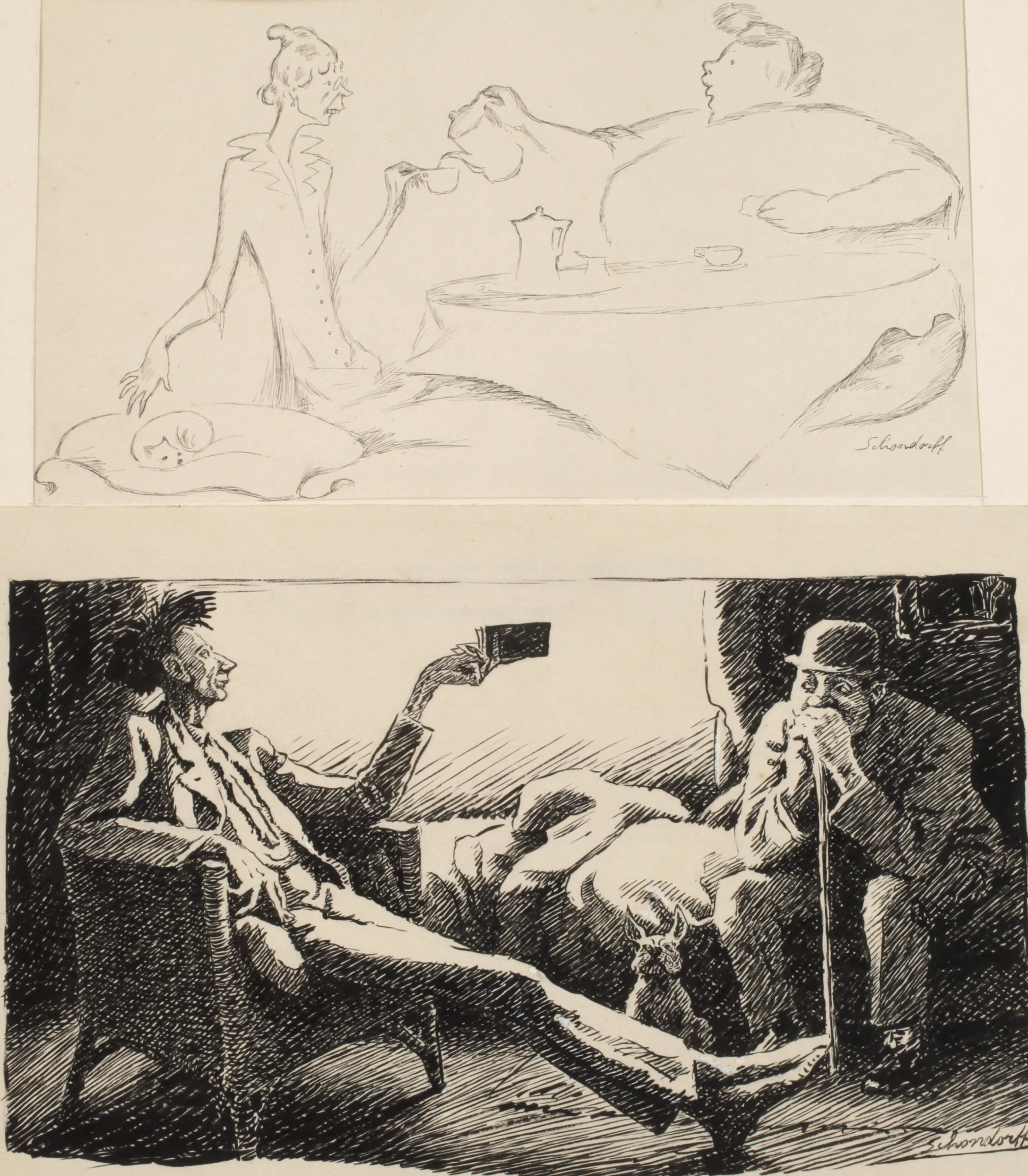 Paul Schondorff, Paar Karikaturen