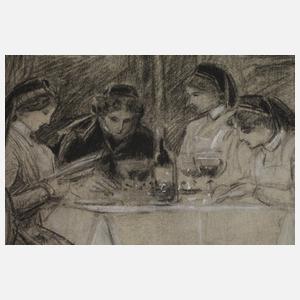 Friedrich Ernst Wolfrom, attr., Nonnen zu Tisch