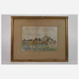 Impressionistische Erntelandschaft