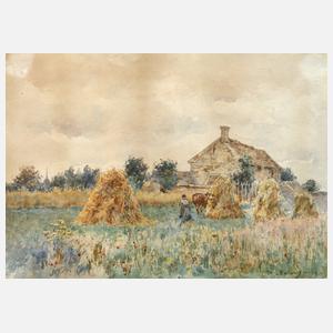 Impressionistische Erntelandschaft