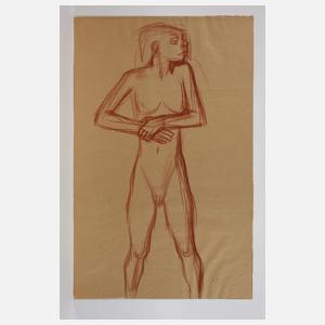 Karl Hubbuch, Stehender weiblicher Akt