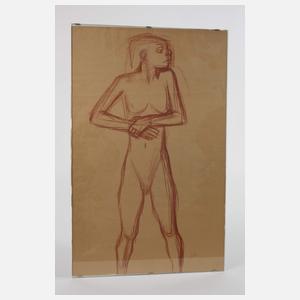 Karl Hubbuch, Stehender weiblicher Akt