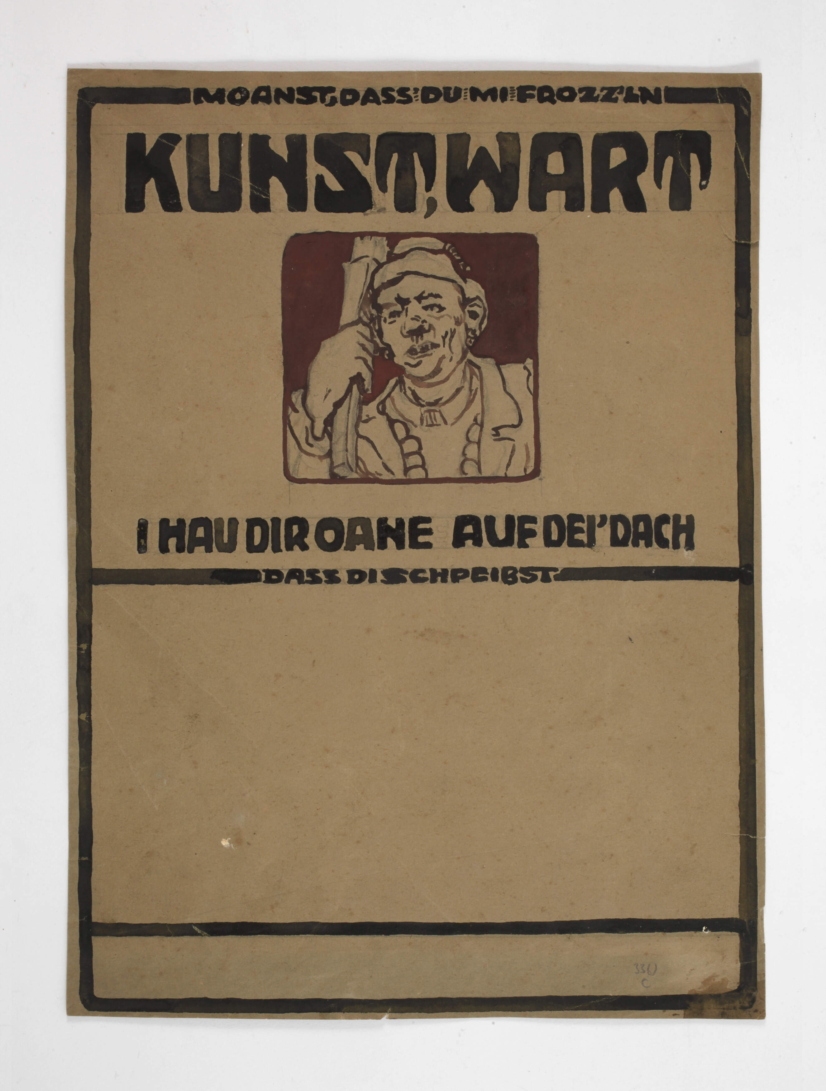 Entwurfszeichnung Titelblatt "Kunstwart"