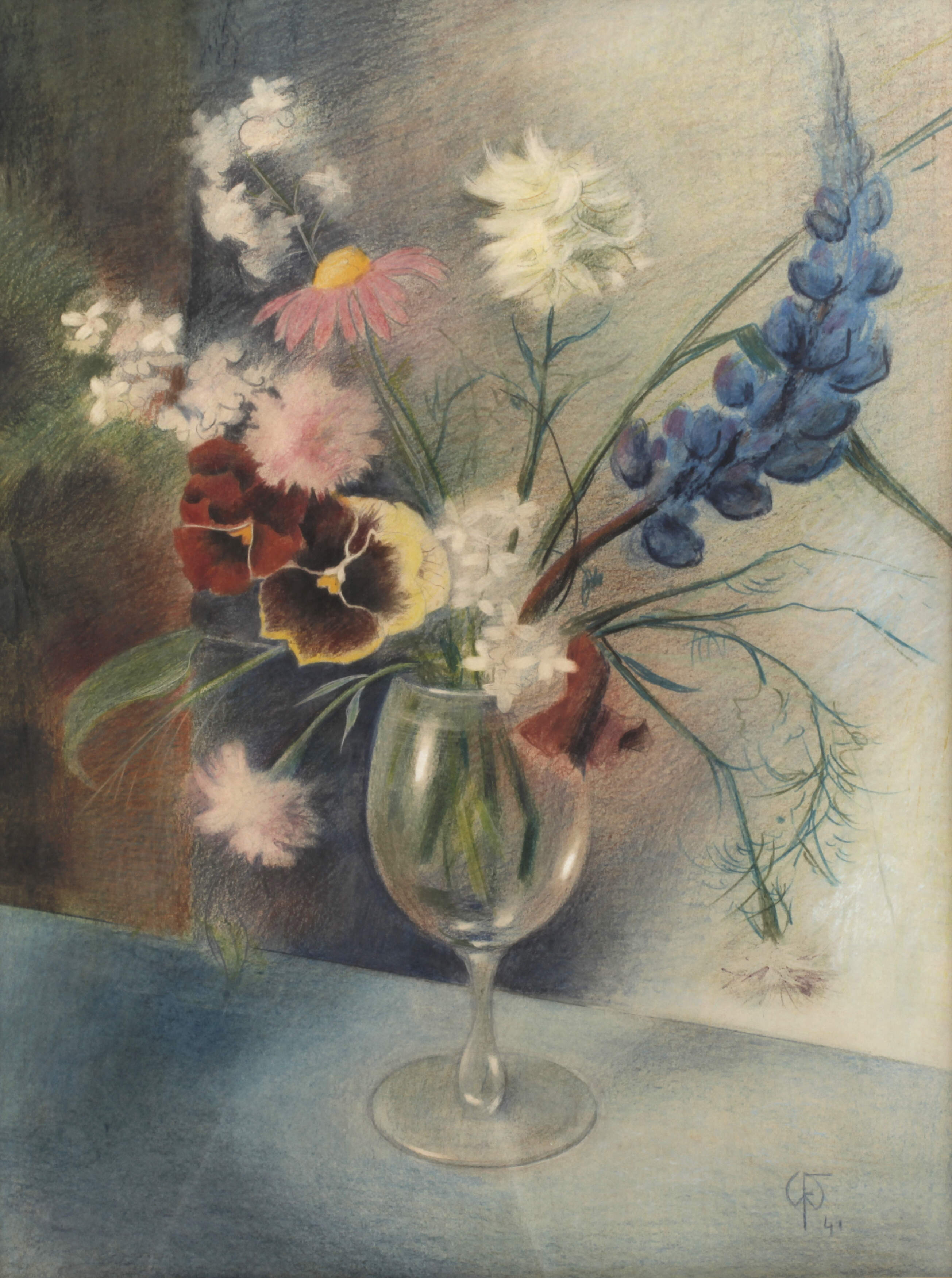 Werner Fechner, Blumenstillleben