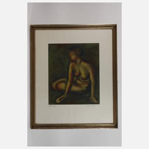 Hubert Franz, Sitzender Damenakt