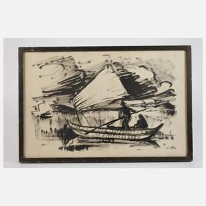 Ludwig Neu, Kahn auf dem Wasser