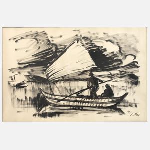 Ludwig Neu, Kahn auf dem Wasser