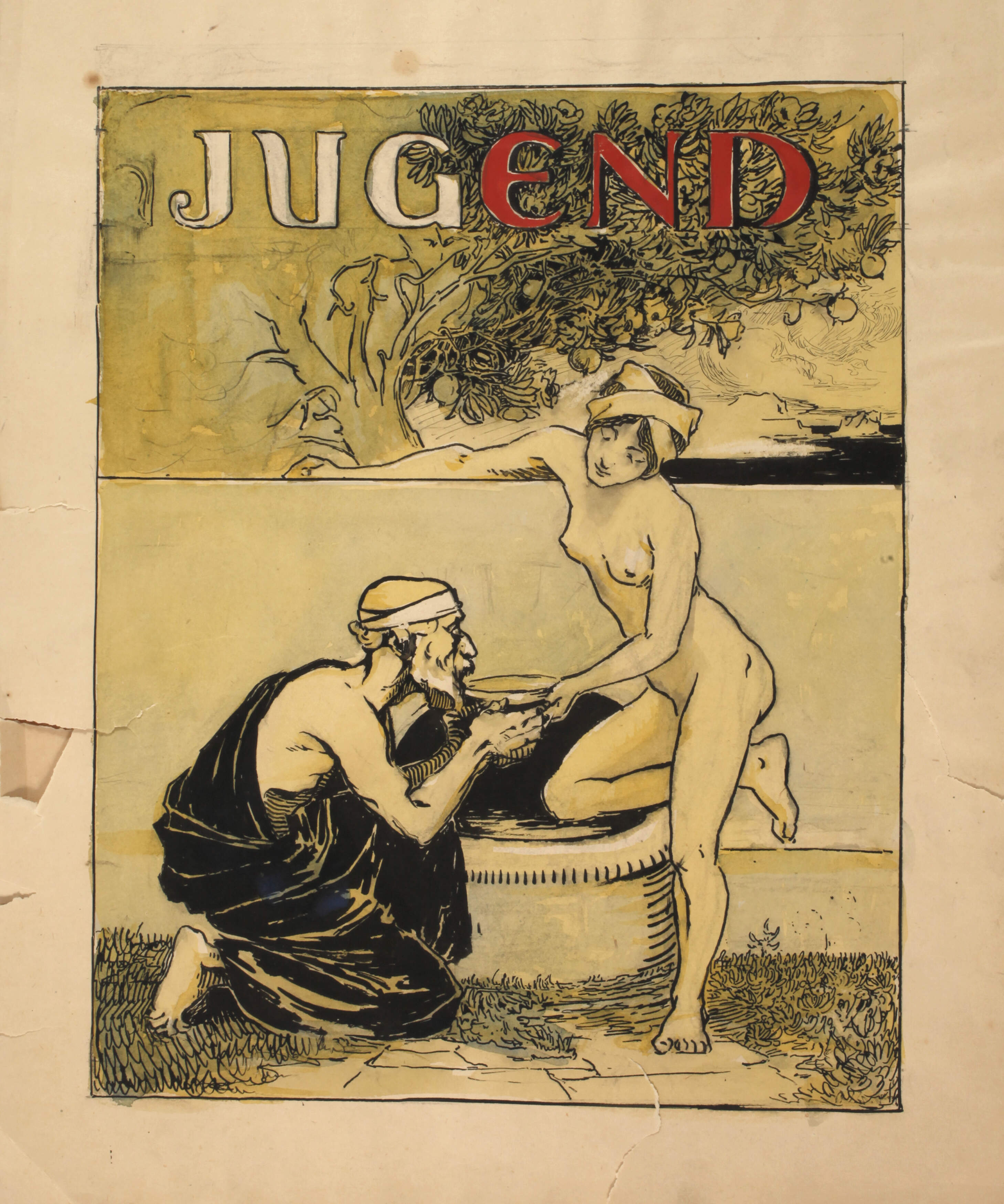 Titelblattentwurf für die Zeitschrift Jugend