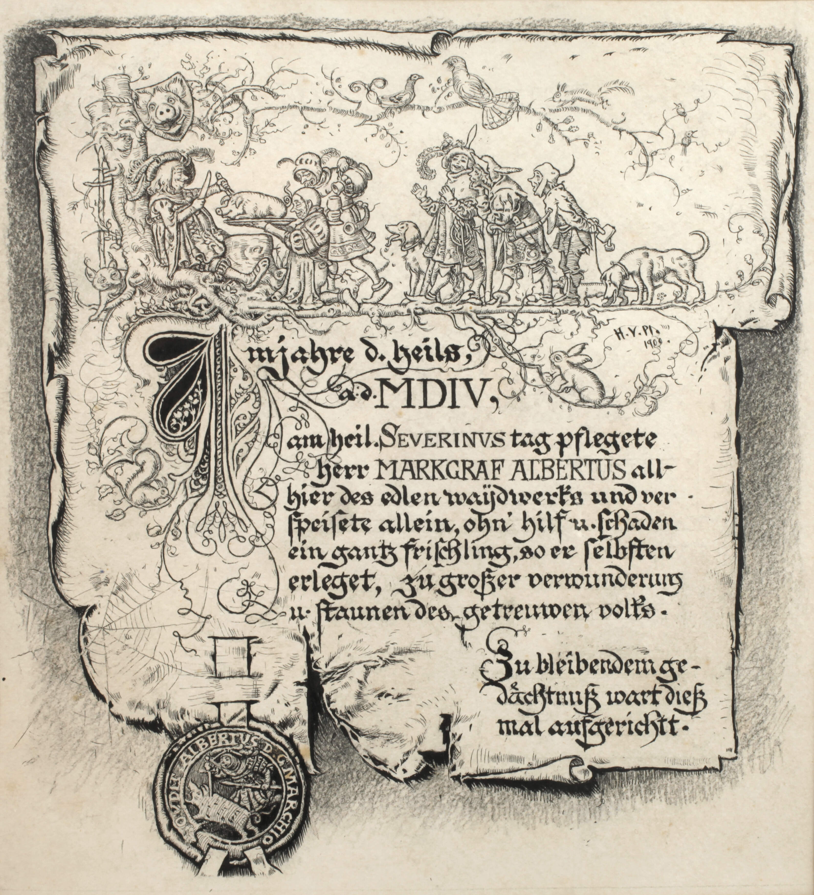 Hermann Vogel, Buchillustration "Der graue Stein"