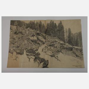 Adolf Fischer-Gurig, Felssturzgelände bei Trafoi