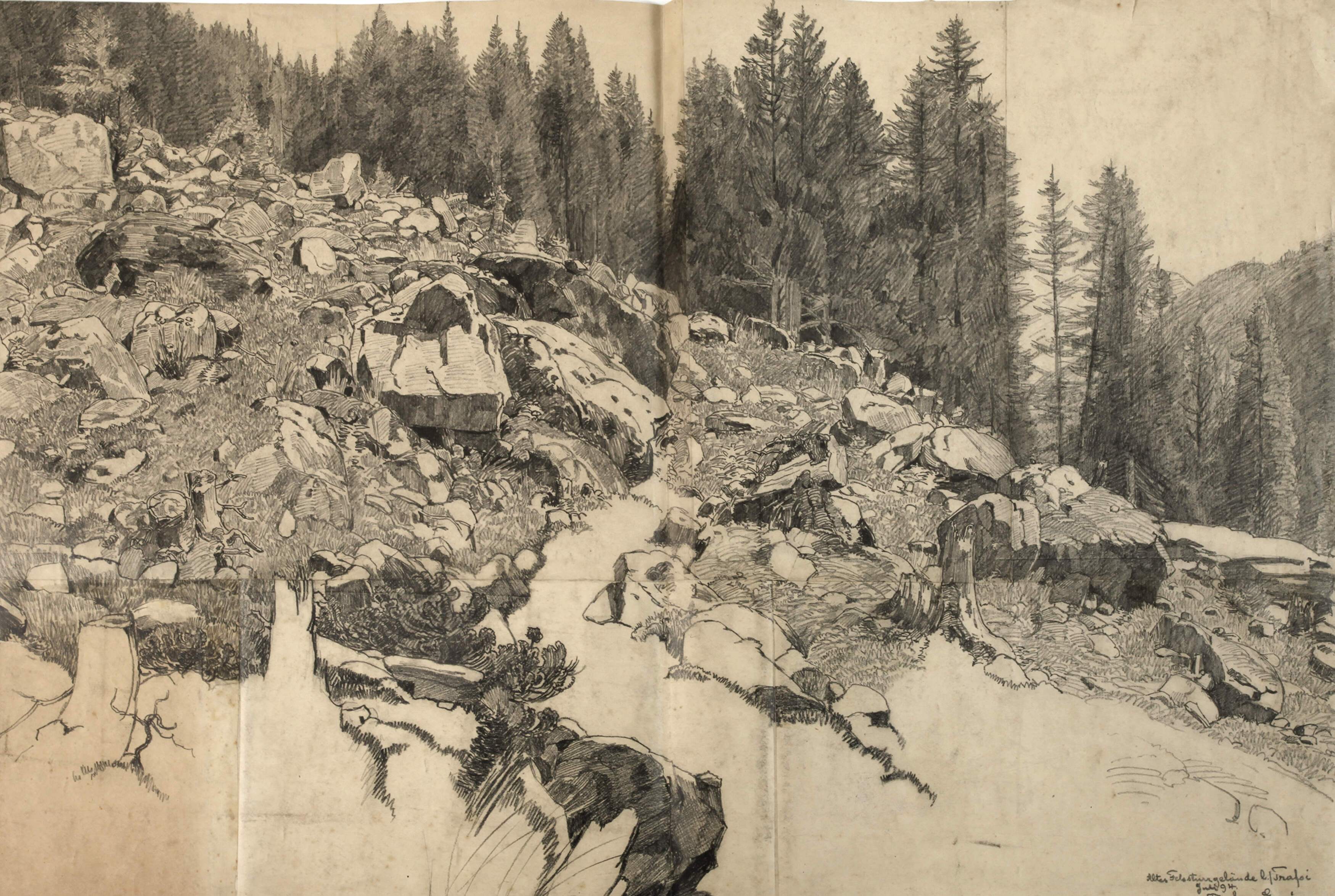 Adolf Fischer-Gurig, Felssturzgelände bei Trafoi