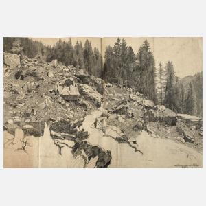 Adolf Fischer-Gurig, Felssturzgelände bei Trafoi