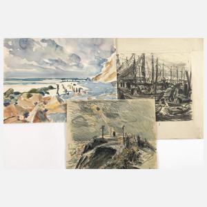 Hanns Georgi, Konvolut Aquarelle und Zeichnung