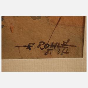 Erich Roehle, Paar Aquarelle