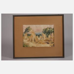 Erich Roehle, Paar Aquarelle