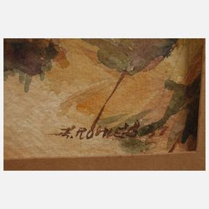 Erich Roehle, Paar Aquarelle