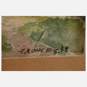 Erich Röhle, Paar Aquarelle