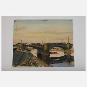 Alfred Tröger, "Elbbrücke in Dresden"