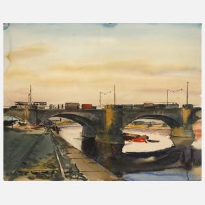 Alfred Tröger, "Elbbrücke in Dresden"