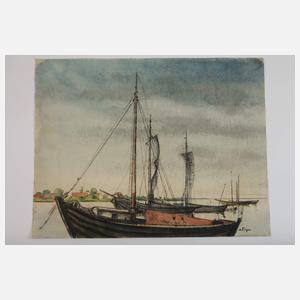 Alfred Tröger, Fischerkähne an der Ostsee