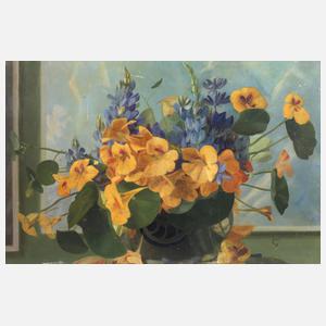 Kapuzinerkresse und Lupinen