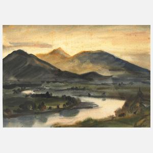 Georg Gelbke, Anbrechender Tag in den Bergen