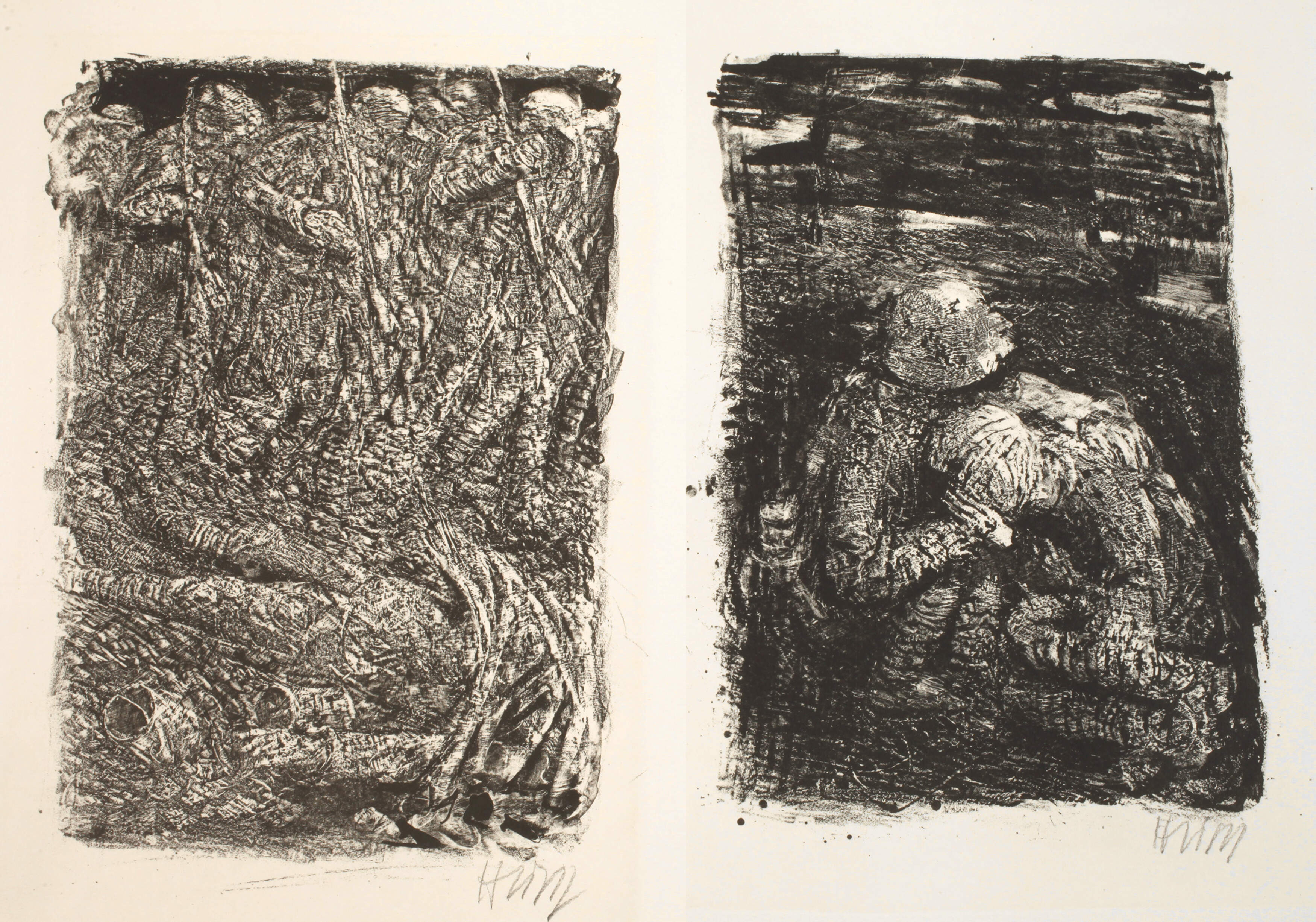 Bernhard Heisig, Zwei Blätter aus "Krieg"