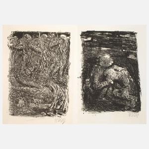 Bernhard Heisig, Zwei Blätter aus "Krieg"