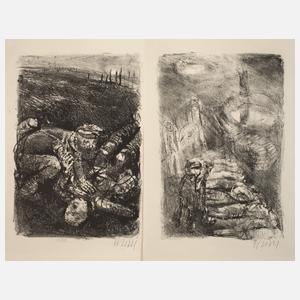 Bernhard Heisig, Zwei Blätter aus "Krieg"