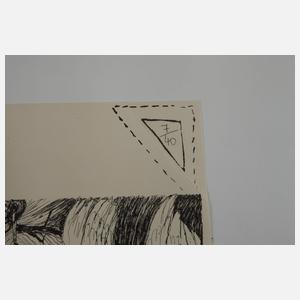 "Originalgraphisches Faltblatt" zu Clara Mosch