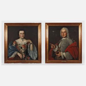 Nikolaus Moritz Kleemann, attr., Portraitpendants