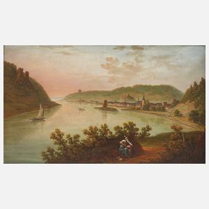 Christian Georg Schütz d. Ä., attr., Am Rhein