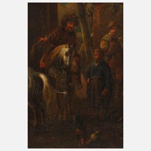 nach Philips Wouwermann, Aufbruch zur Beizjagd